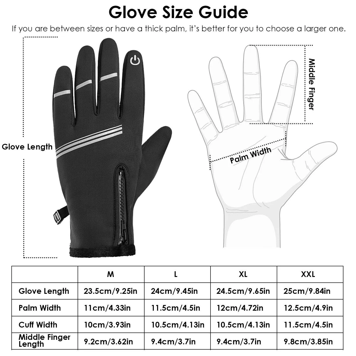 1-Pair: Winter Touchscreen Thermal Gloves