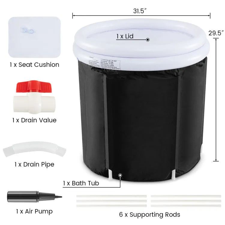 116 Gal Outdoor Ice Plunge Tub with Lid at Home