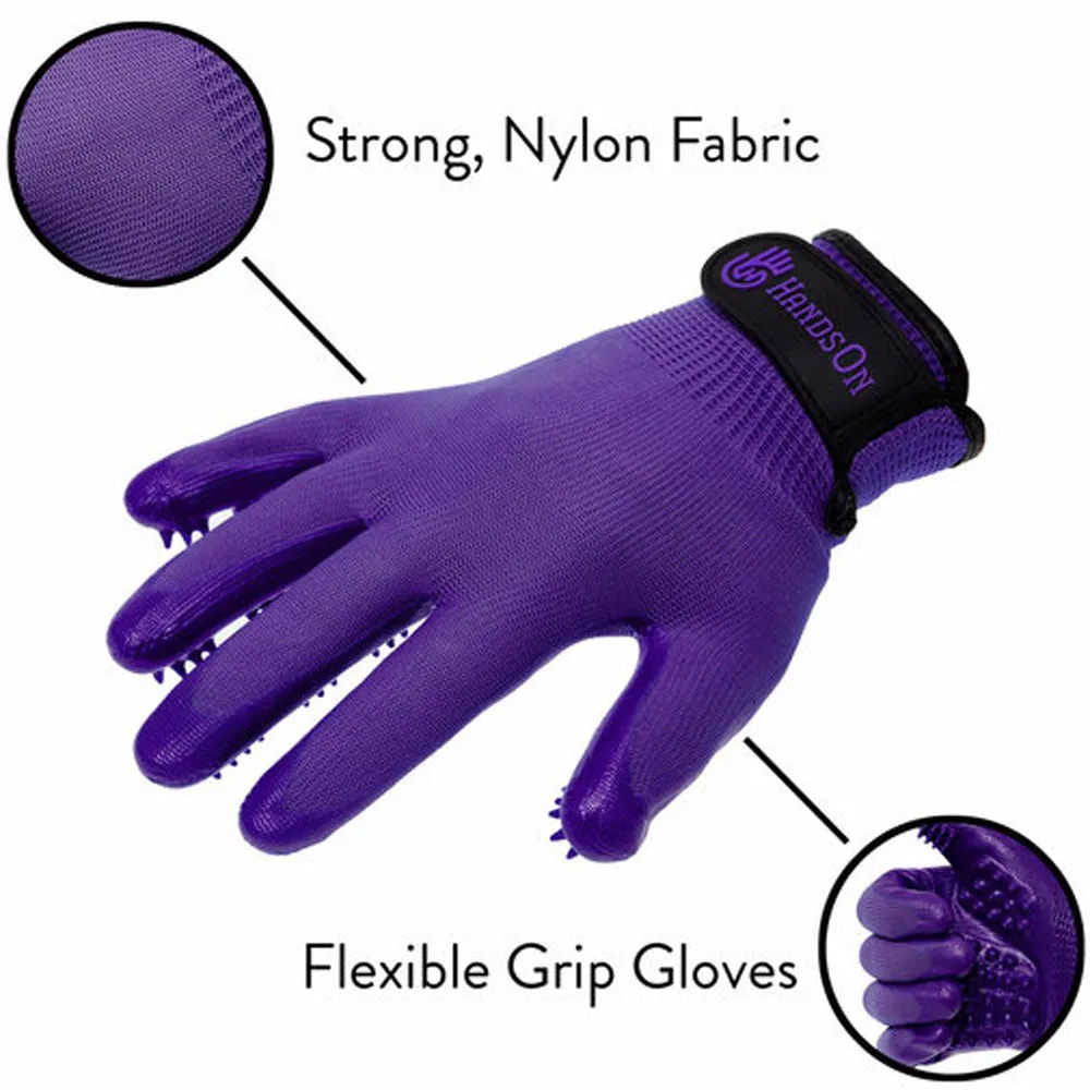 16758-3 HandsOn Shedding, Bathing and Grooming Gloves Black