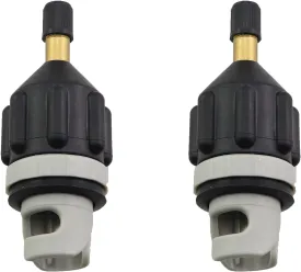 2PCS Black SUP Paddleboard Valve Adaptor 8.2x2x0.76cm Kayak Surfboard Adapter Vehicle Pump Adaptors
