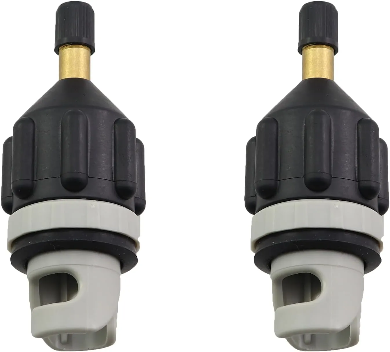 2PCS Black SUP Paddleboard Valve Adaptor 8.2x2x0.76cm Kayak Surfboard Adapter Vehicle Pump Adaptors