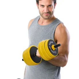 30KG Dumbbell & Barbell Adjustable Set Plate Bar Clamp Rod Home Gym Sports Area Exercise Ergonomic