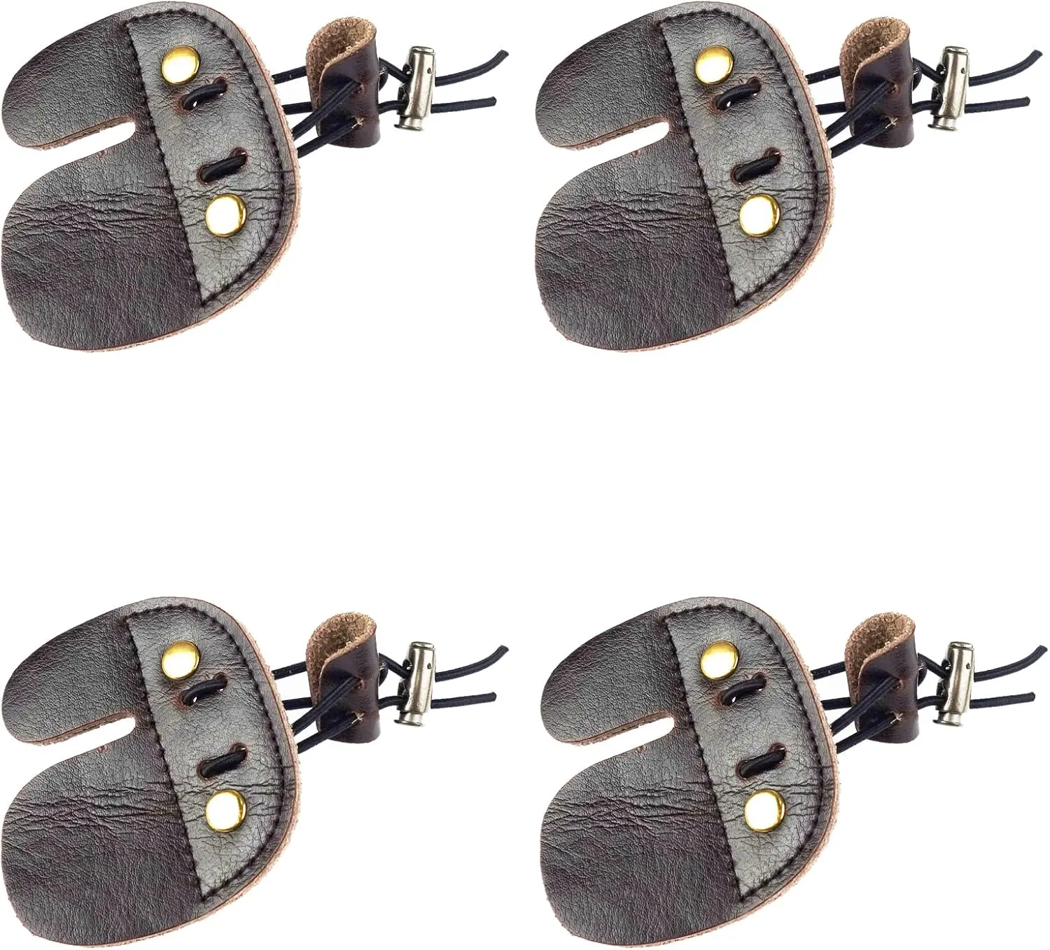4 Pack Leather Archery Finger Tabs Archery Finger Guard for Shooting Practice Gear,Right Hand