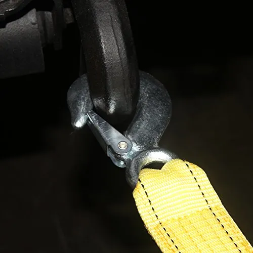 AA Products Heavy Duty Tow Strap Ropes with 2 Safety J Hooks (TS)