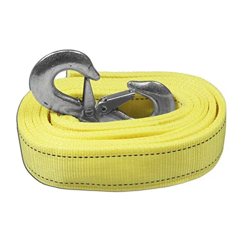 AA Products Heavy Duty Tow Strap Ropes with 2 Safety J Hooks (TS)