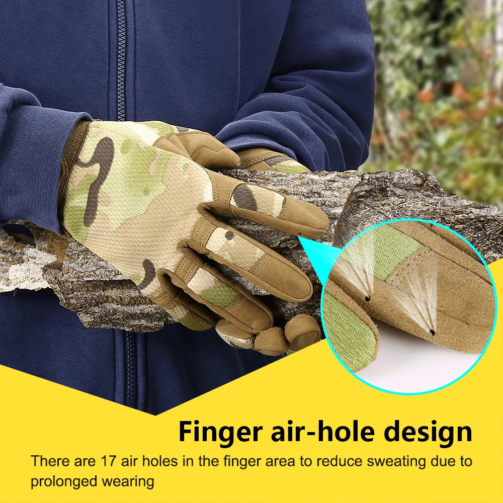Assault Men's and Women's Warm Gloves / Anti-slip Thermal Army Combat Full Finger Tactical Gloves