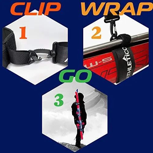 Athletico Ski Carrier Strap & Pole Carrier
