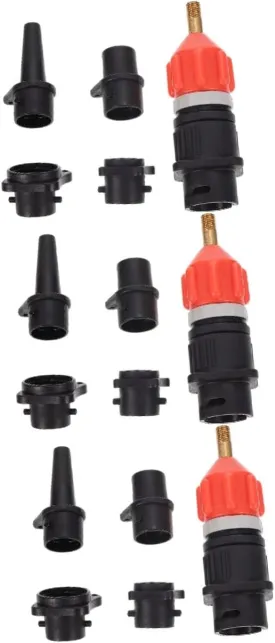 BESPORTBLE 3sets Outdoor Air Converter Inflatable Boat Sup Paddle Board Adaptor Durable Multi-Function Valve Adapter for Kayaks Dinghies and Inflatable Equipment Strong Sealing Easy Inflation
