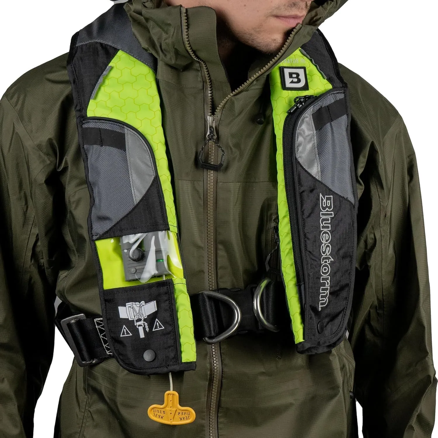 BLUESTORM Stratus 35 Inflatable Life Jacket PFD for Adults | US Coast Guard (USCG) Approved Automatic Self Inflating Life Vest Preserver with Manual Ripcord