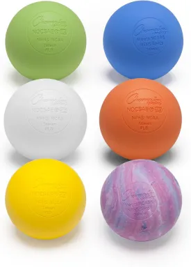 Champion Sports LBSET Colored Lacrosse Balls - NCAA, NFHS and SEI Certified - Assorted, 6 Pack