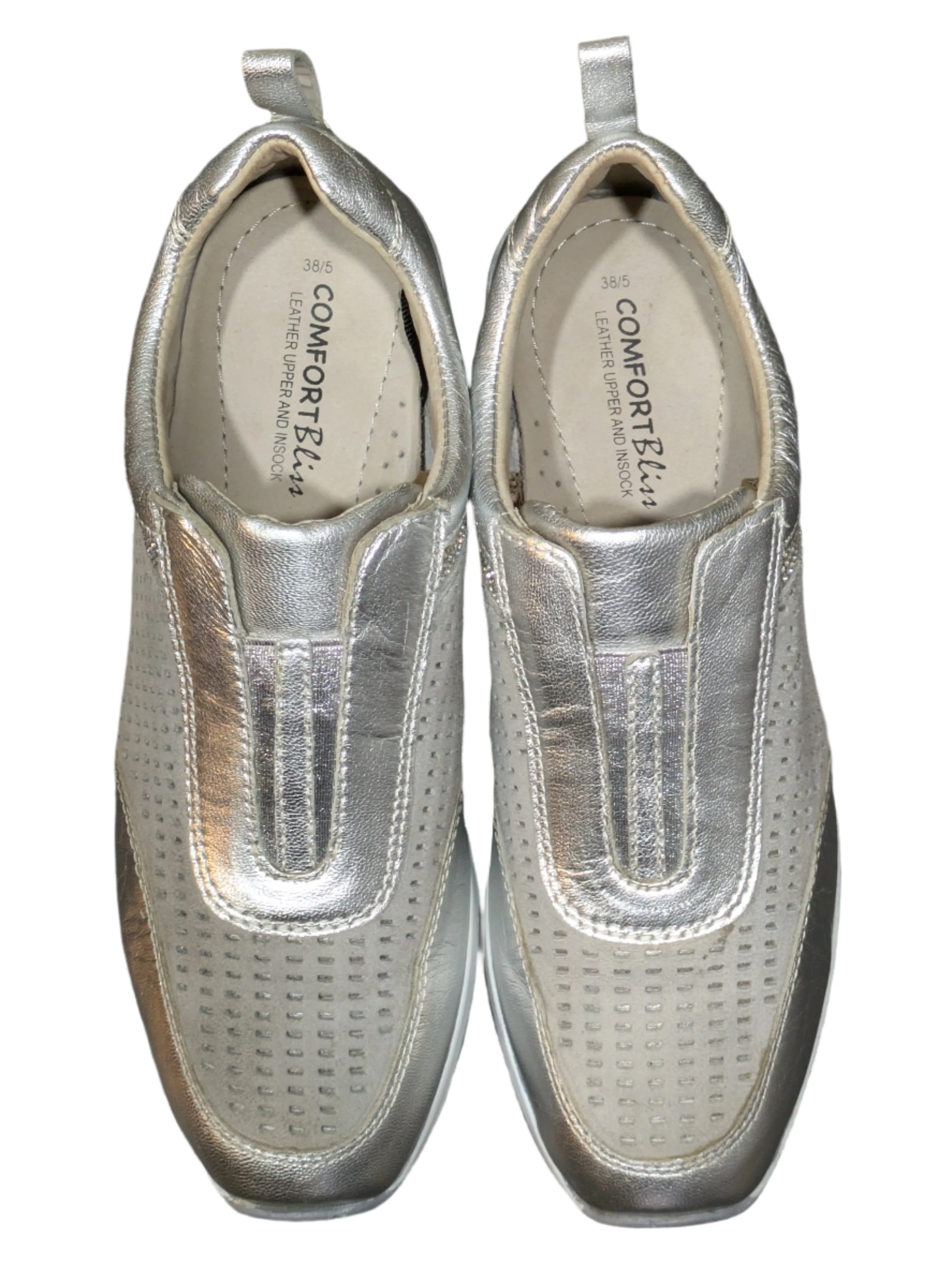 Comfort Bliss Women's Slip-On Sneakers - Silver Size UK 5 / EU 38 / US 7