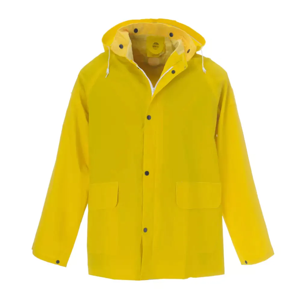 Cordova StormFront Yellow .35 mm PVC/Polyester 2-Piece Rain Jacket Detachable Hood - RJ352Y