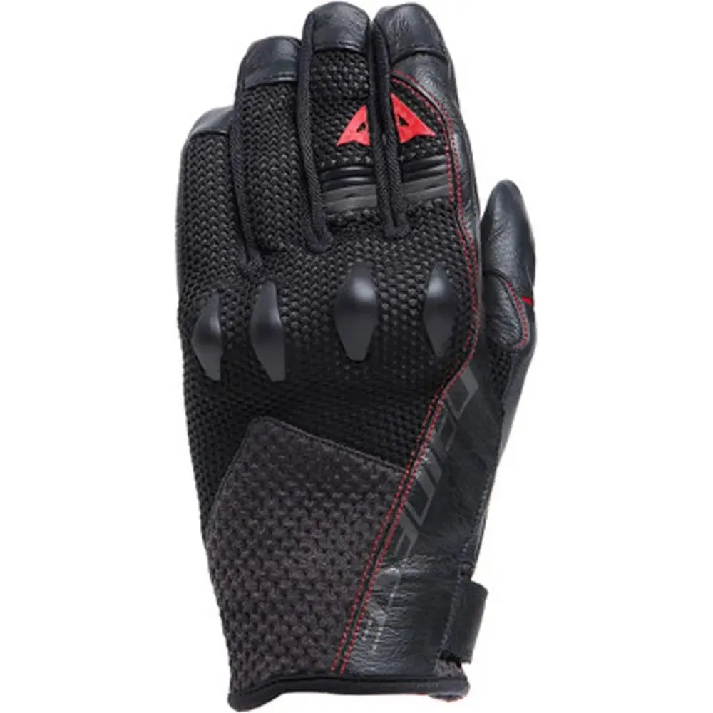 Dainese Karakum Ergo-Tek Magic Connection Summer Leather Gloves Black