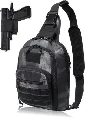 DBTAC Tactical Sling Bag | 8L Military Shoulder Chest Pack for Full Size Concealed Carry, Range, Travel, Outdoor Sports