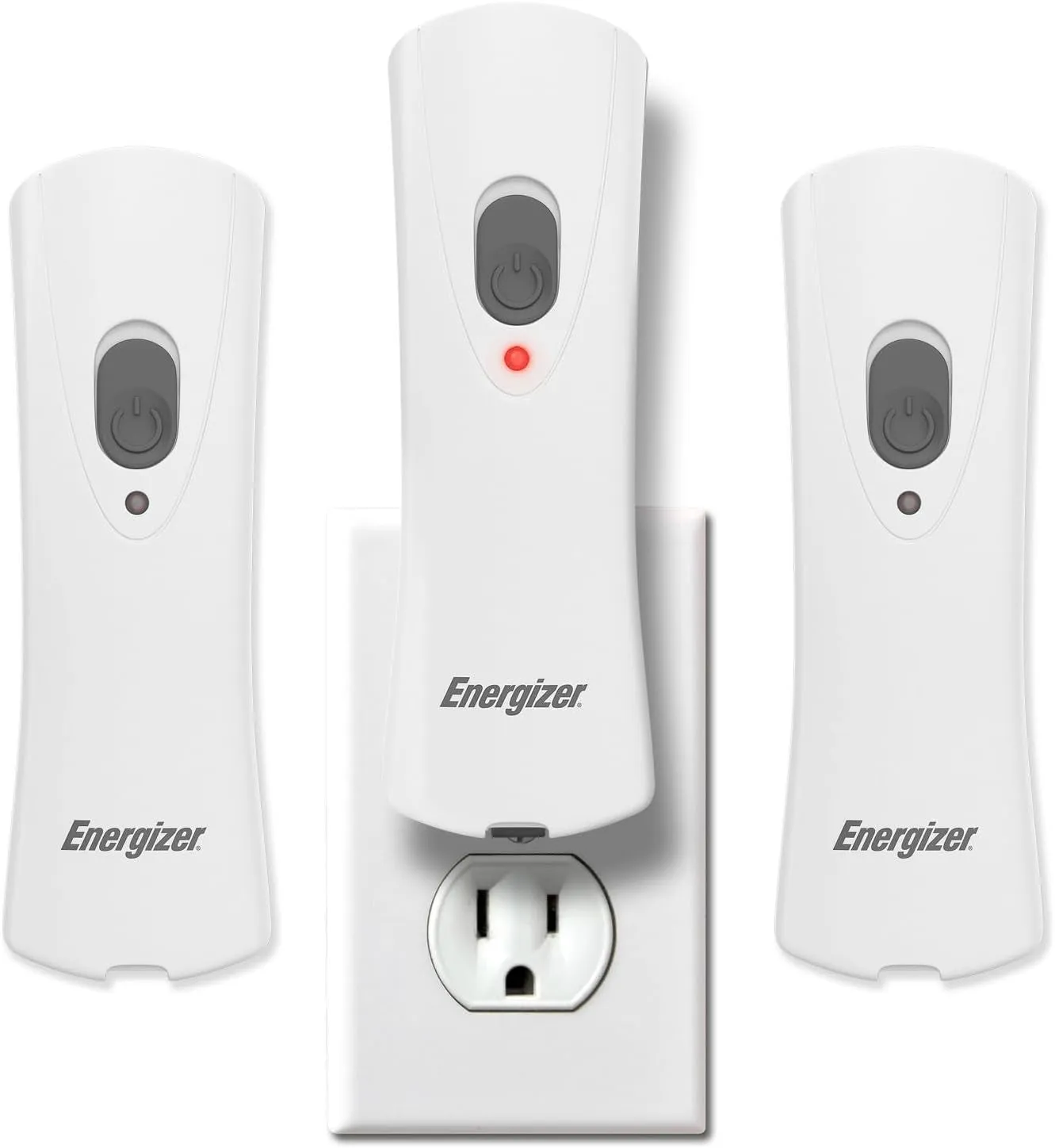 Energizer Weatheready Rechargeable Compact Handheld Light, Plug-In Rechargeable LED Light, Automatic Turn-On Emergency Flashlight, Built-In Rechargeable Battery Included, 3 Count