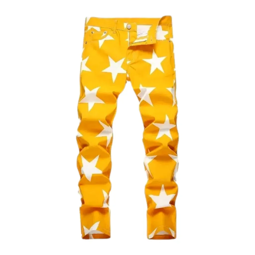 Fashionable skinny men's jean pants