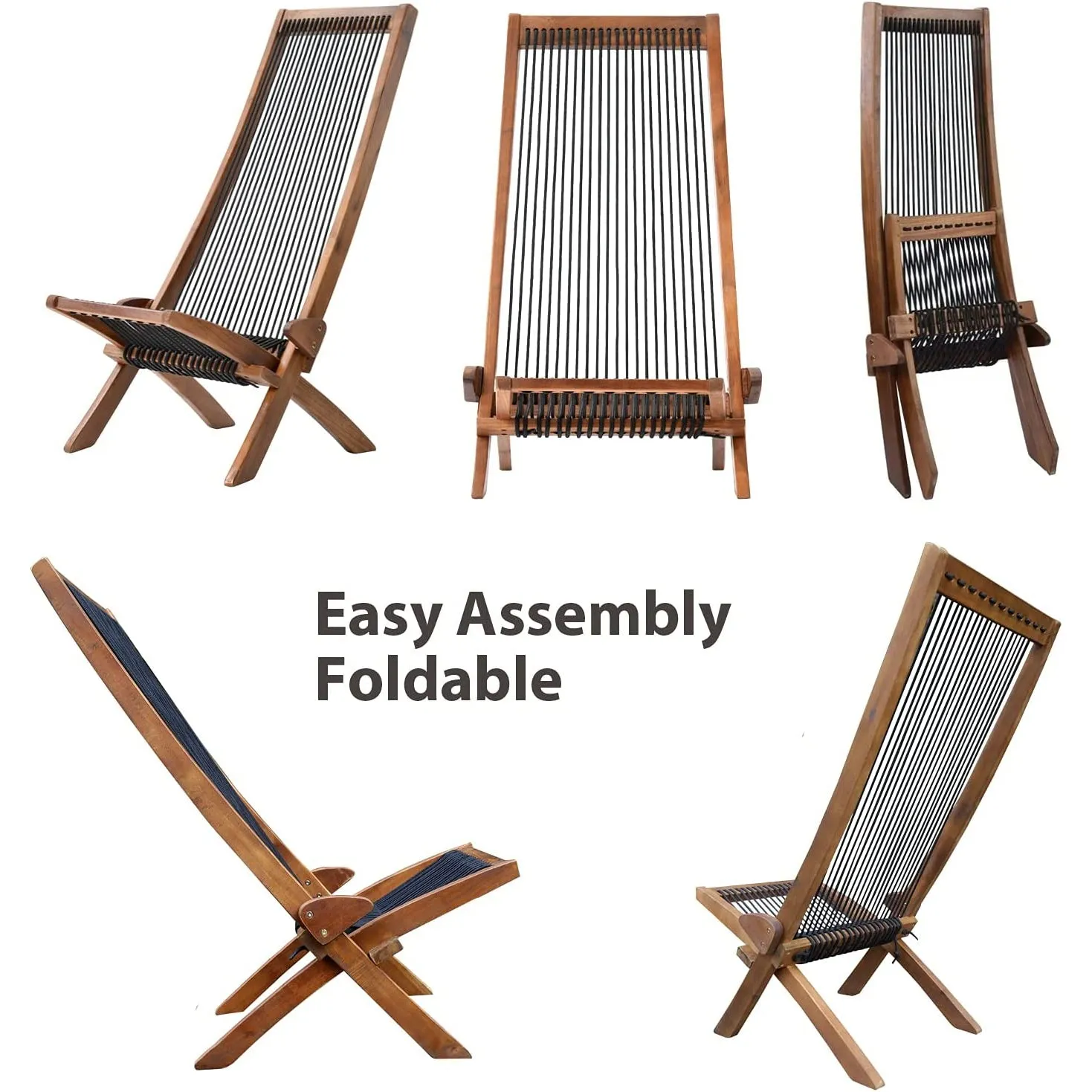Folding Chairs Wooden Foldable Patio Chair