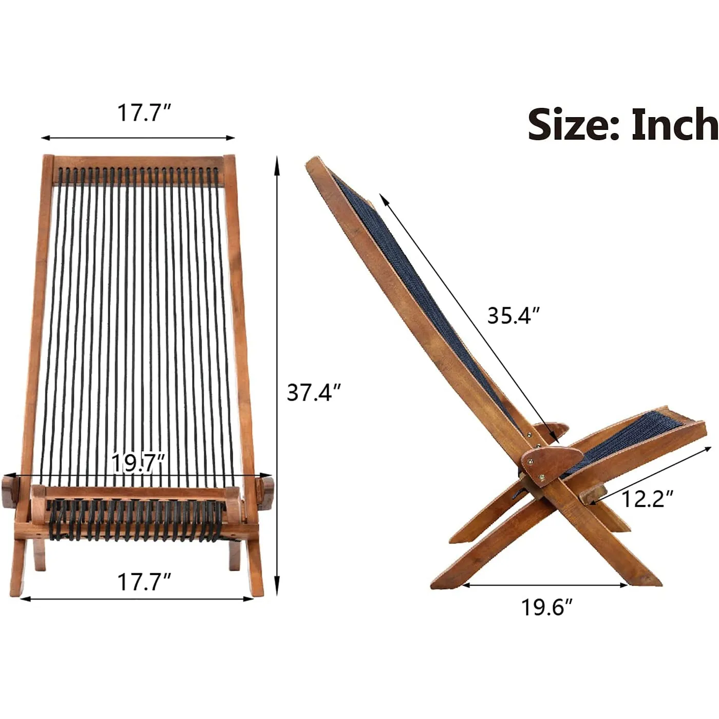 Folding Chairs Wooden Foldable Patio Chair