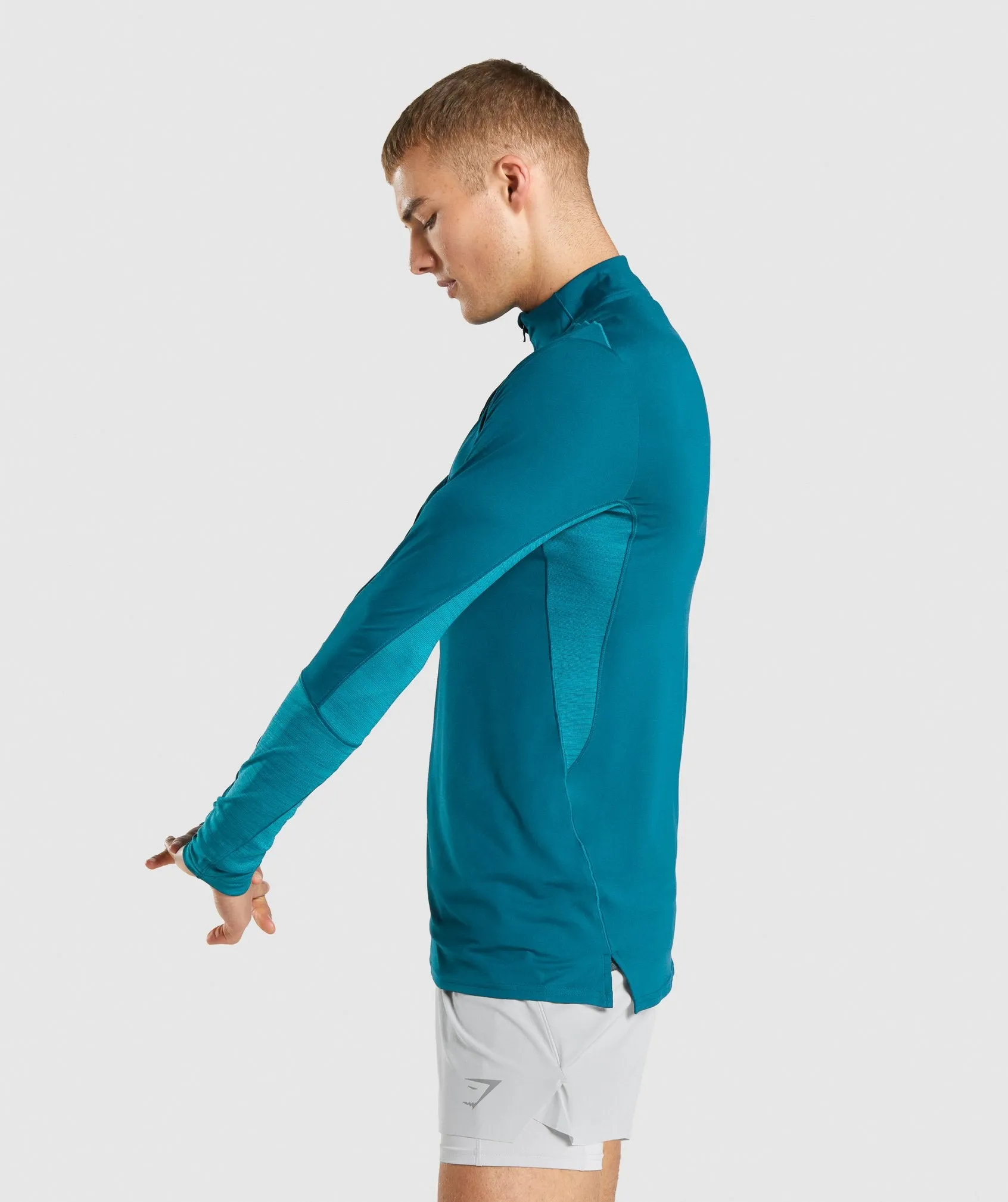 Gymshark Speed 1/4 Zip Pullover - Teal