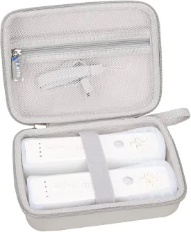 Hard Travel Case for Wii, Gear Bag Protective Carry Case for 2 Controllers, Hard Travel Protective Cover Carrying Storage for Wii Accessories