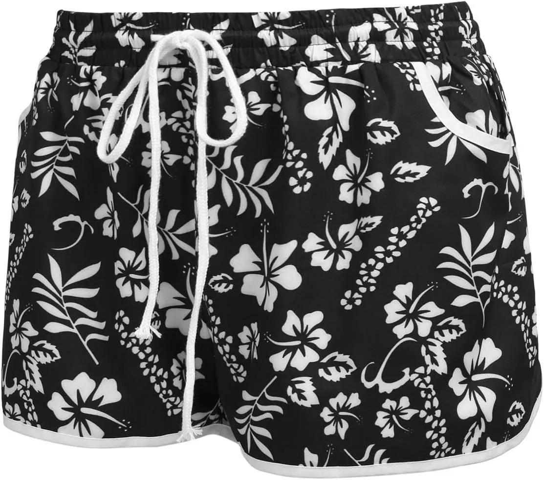 IN'VOLAND Women's Plus Size Swim Shorts Quick Dry Beach Boardshorts Swimwear Bottom Trunks with Pockets 2025