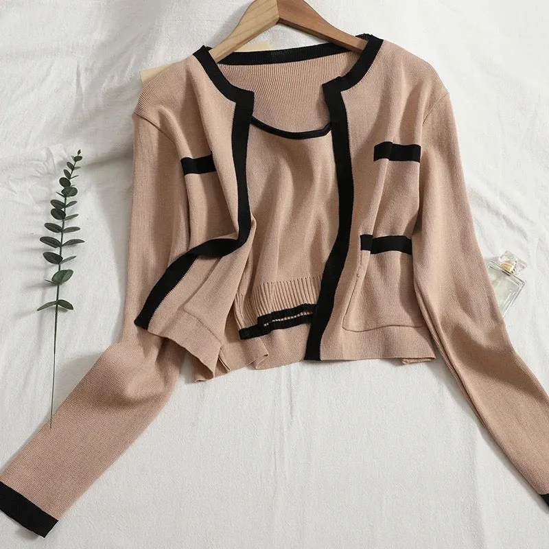 Irina | Knitted Shrug Set With Pants