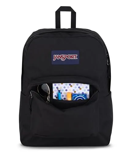 JanSport SuperBreak One Backpacks - Durable, Lightweight Bookbag with 1 Main Compartment, Front Utility Pocket with Built-in Organizer - Premium Backpack, Black
