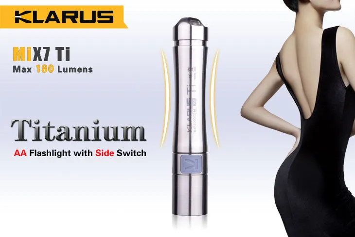 Klarus MiX7 Ti CREE XP-G2 1A LED Titanium Flashlight 180 Lumen