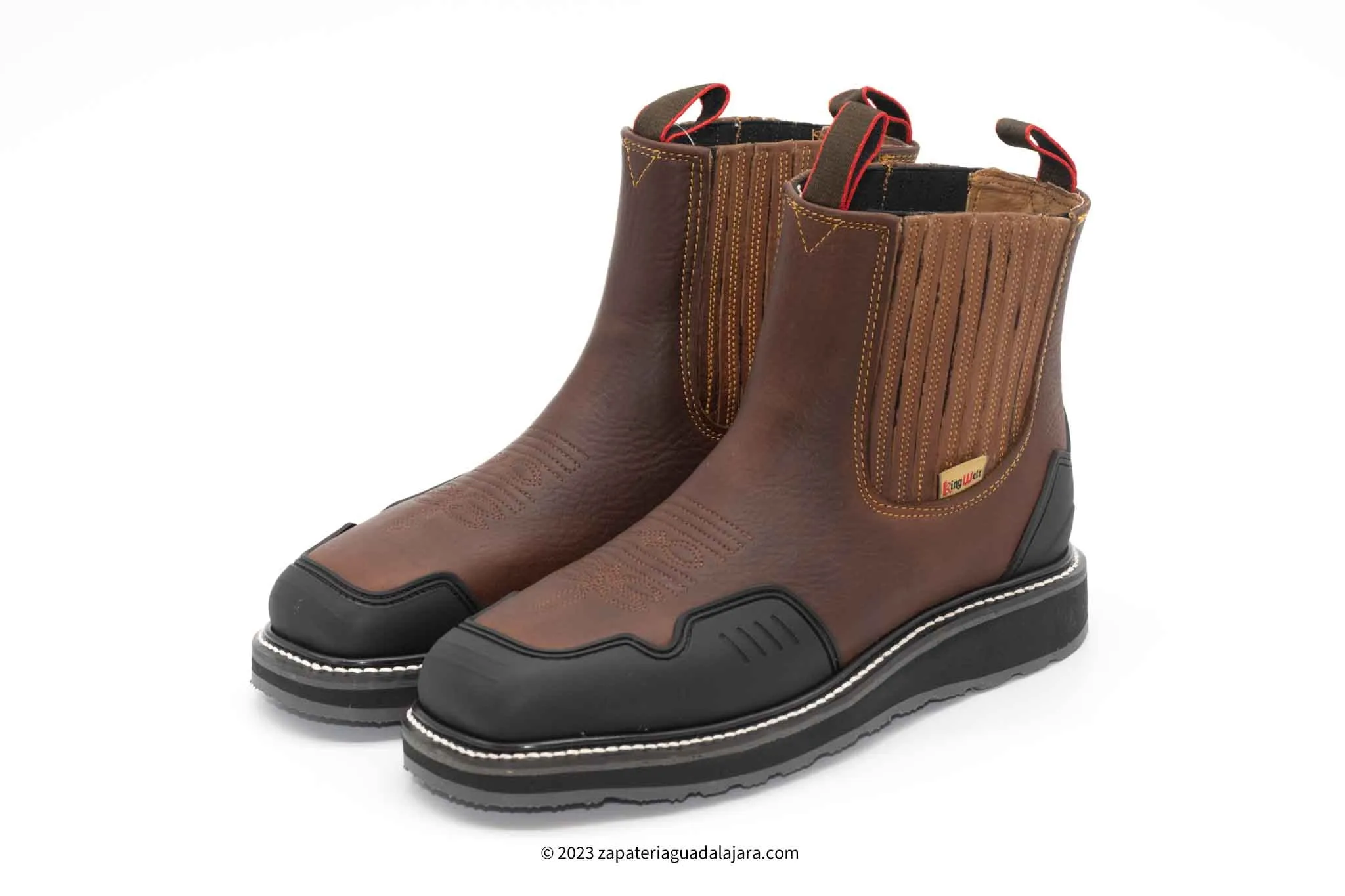 KW3977 6" STEEL TOE BROWN FLOTER LEATHER WORK BOOT