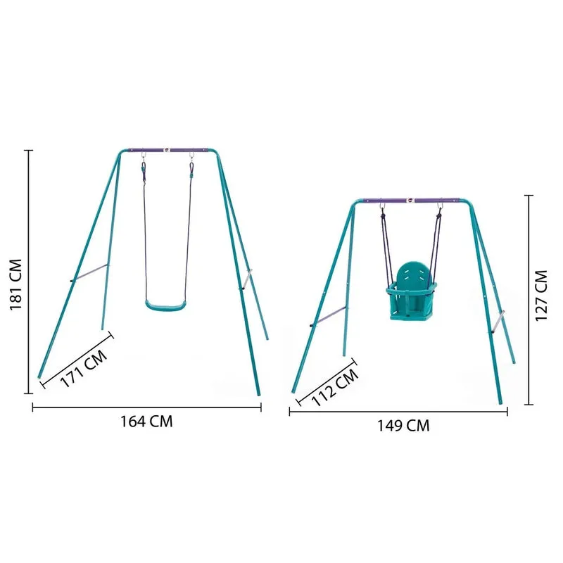 Metal 2-in-1 Swing Set (COD Not Available)