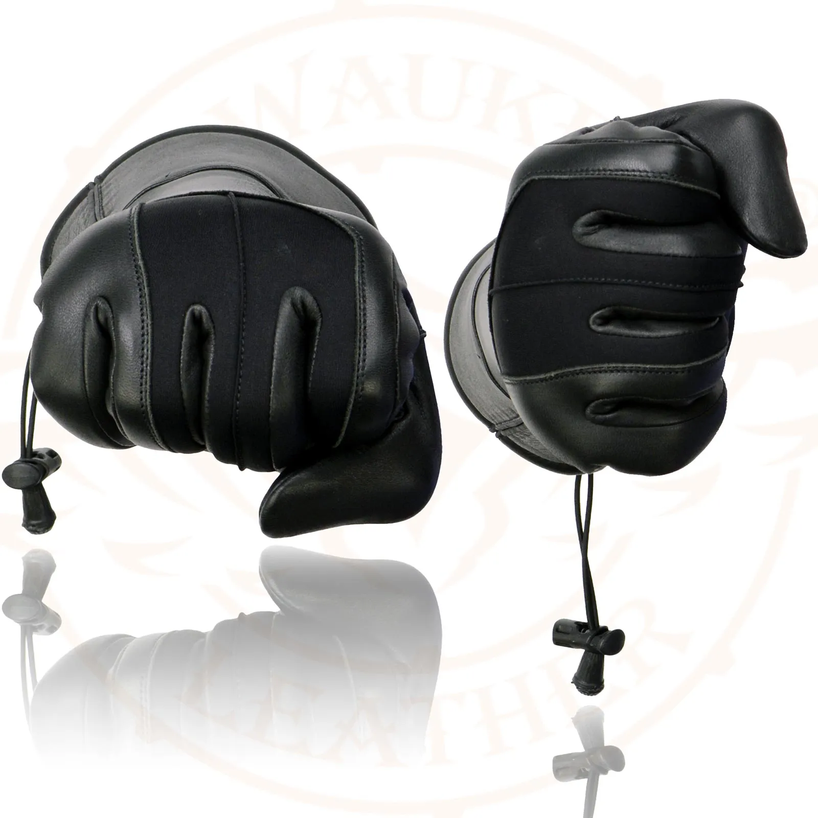 Milwaukee Leather MG7701 Women's Deer Skin Leather Insulated Gauntlet Gloves w/ i-Touch/Wiper Blade/Reflective Piping