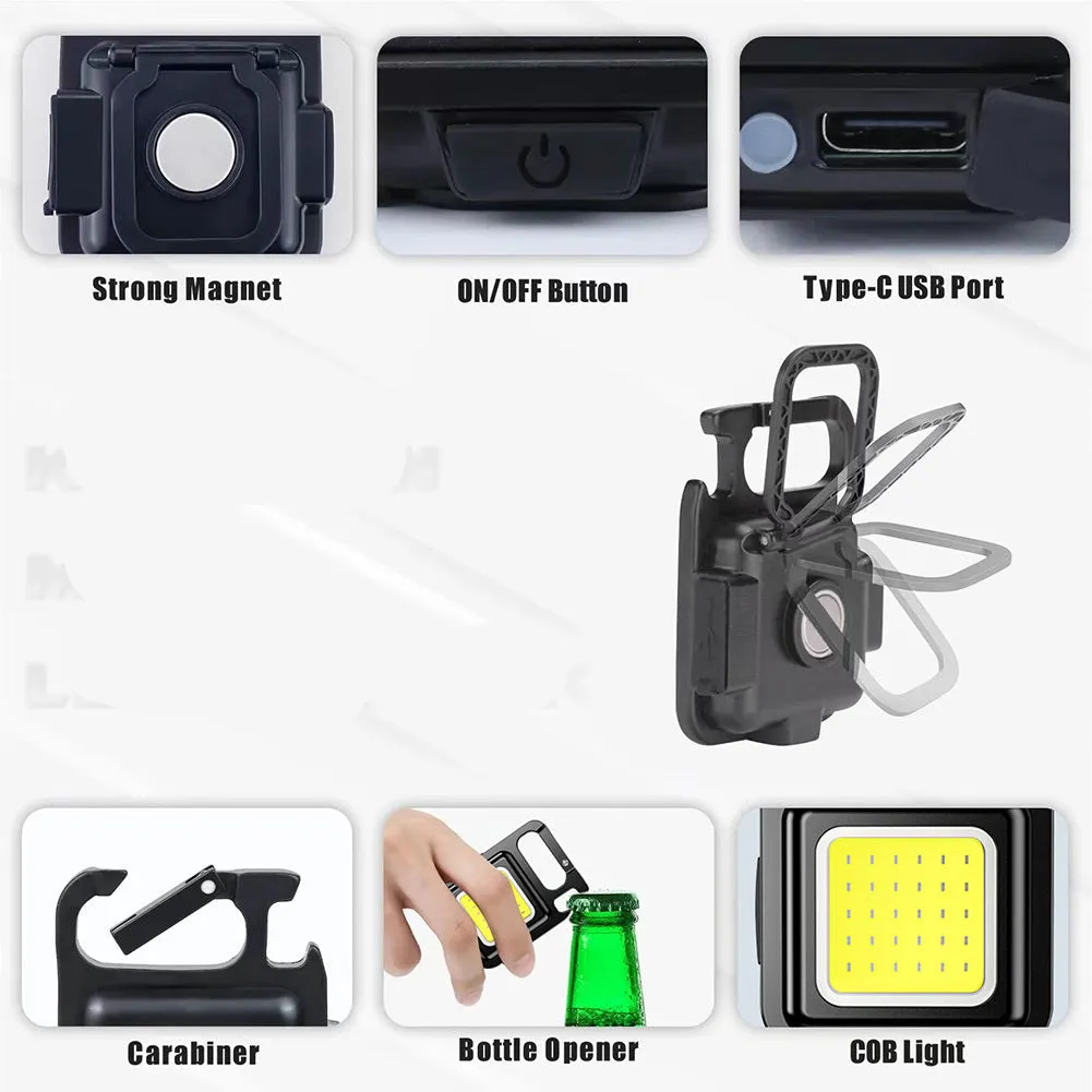 Mini Rechargeable Keychain Flashlight