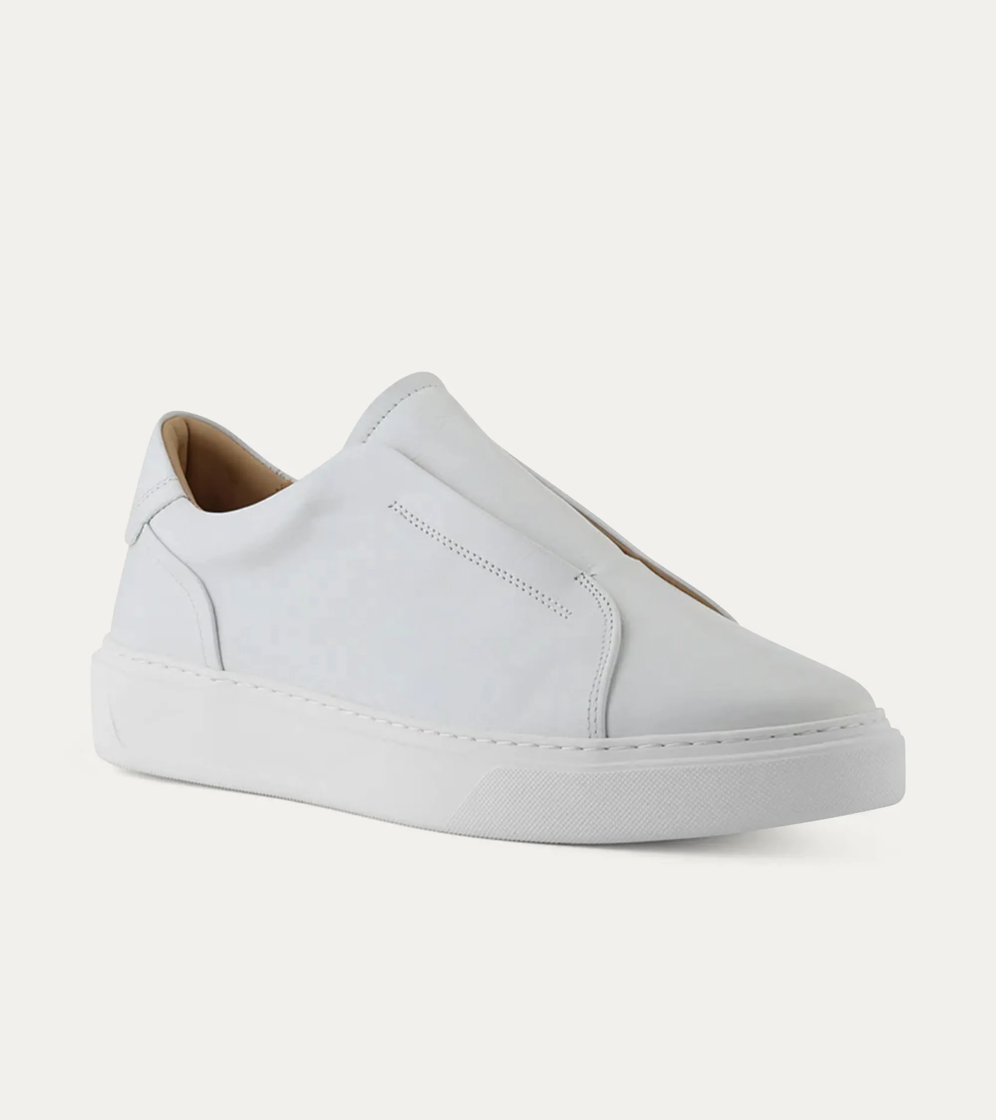 Misto Slip-On Sneaker In White Leather