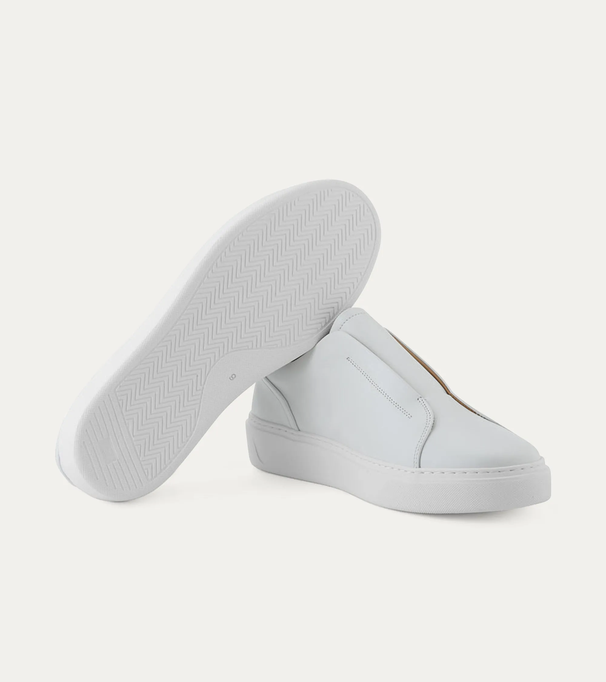 Misto Slip-On Sneaker In White Leather