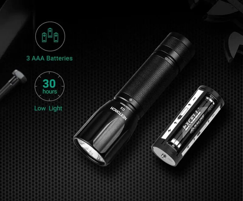 NEXTORCH C3 380 Lumens 3AAA Flashlight