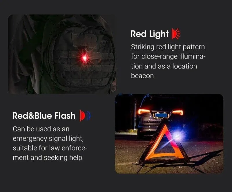 NEXTORCH K40 White/Red/Blue/UV Keychain Flashlight – Rechargeable