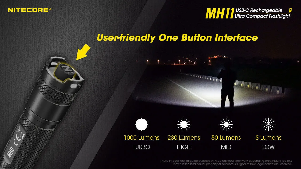 Nitecore MH11 EDC Flashlight (1000 Lumens | USB-C Rechargeable)