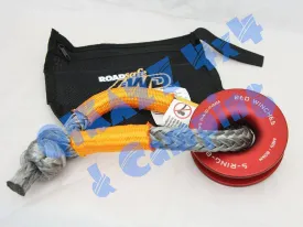 Red Winch Snatch Ring 8T   Roadsafe Soft Shackle