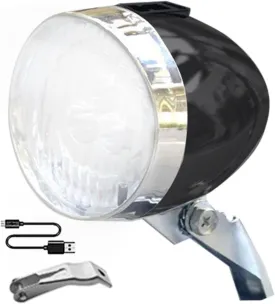 Retro Bicycles Headlight - 3 LED Riding Light | Classic cycle light, Vintage bikes lamp, Retro bikes accessory, Rechargeable Bikes Lights, Retro Classic Bikes Headlight For Riding At Night Night Trips