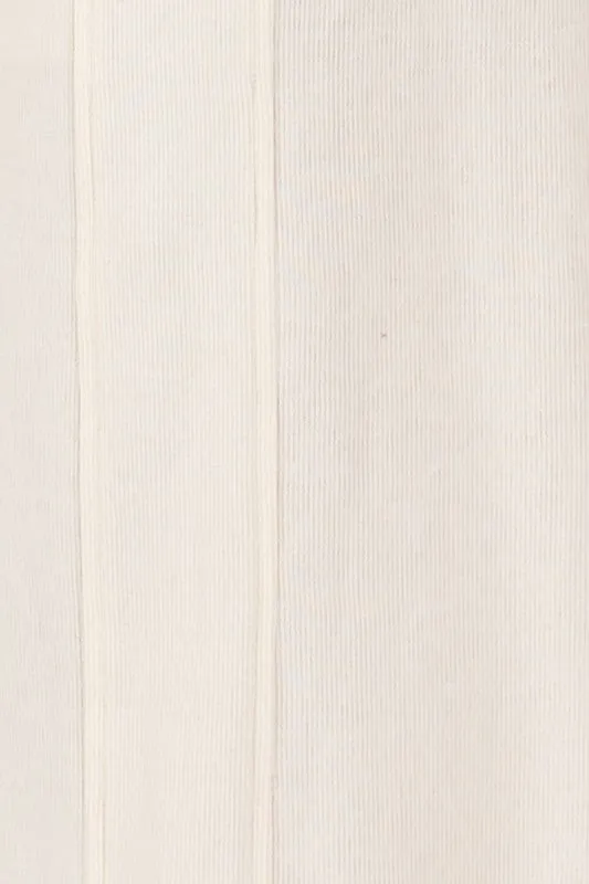RIBBED KNIT LOUNGE PANTS (CREAM)