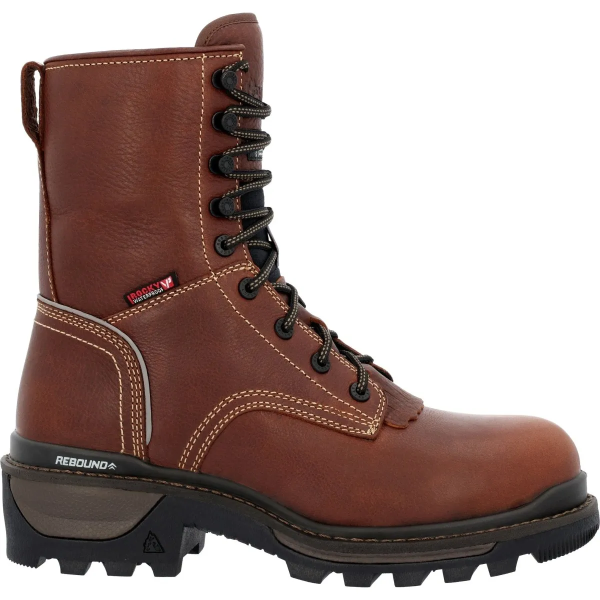 Rocky Rams Horn Logger Men's Composite Toe Waterproof 400G Insulated Work Boots Rkk0396 In Brown