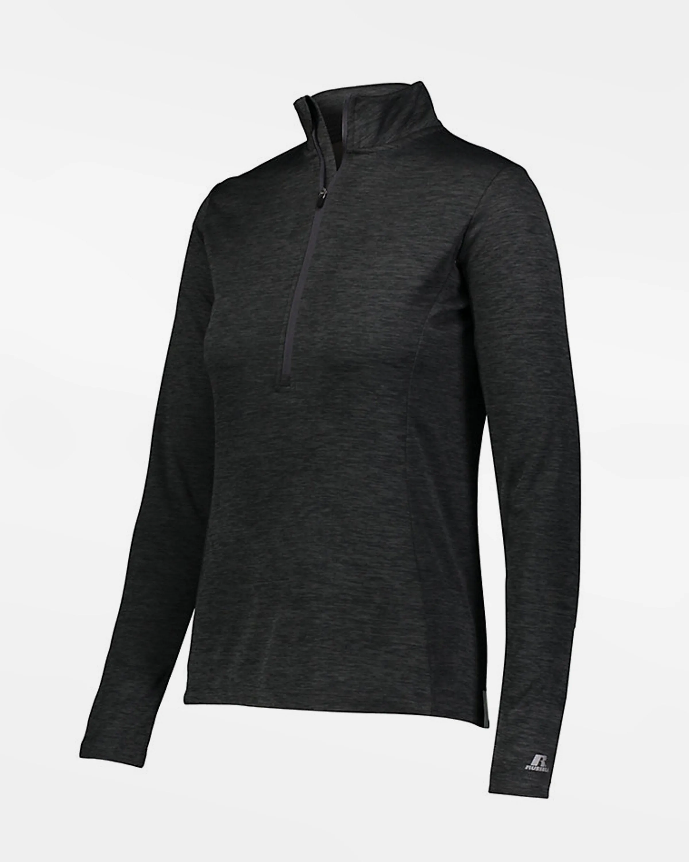 Russell Athletic Dri-Power Ladies Lightweight 1/4-Zip Pullover, heather schwarz