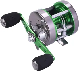 Sougayilang Round Baitcasting Fishing Reel, Conventional Reel for Catfish, Salmon/Steelhead, Striper Bass and Inshore Saltwater Fishing Reel, Reinforced Metal Body