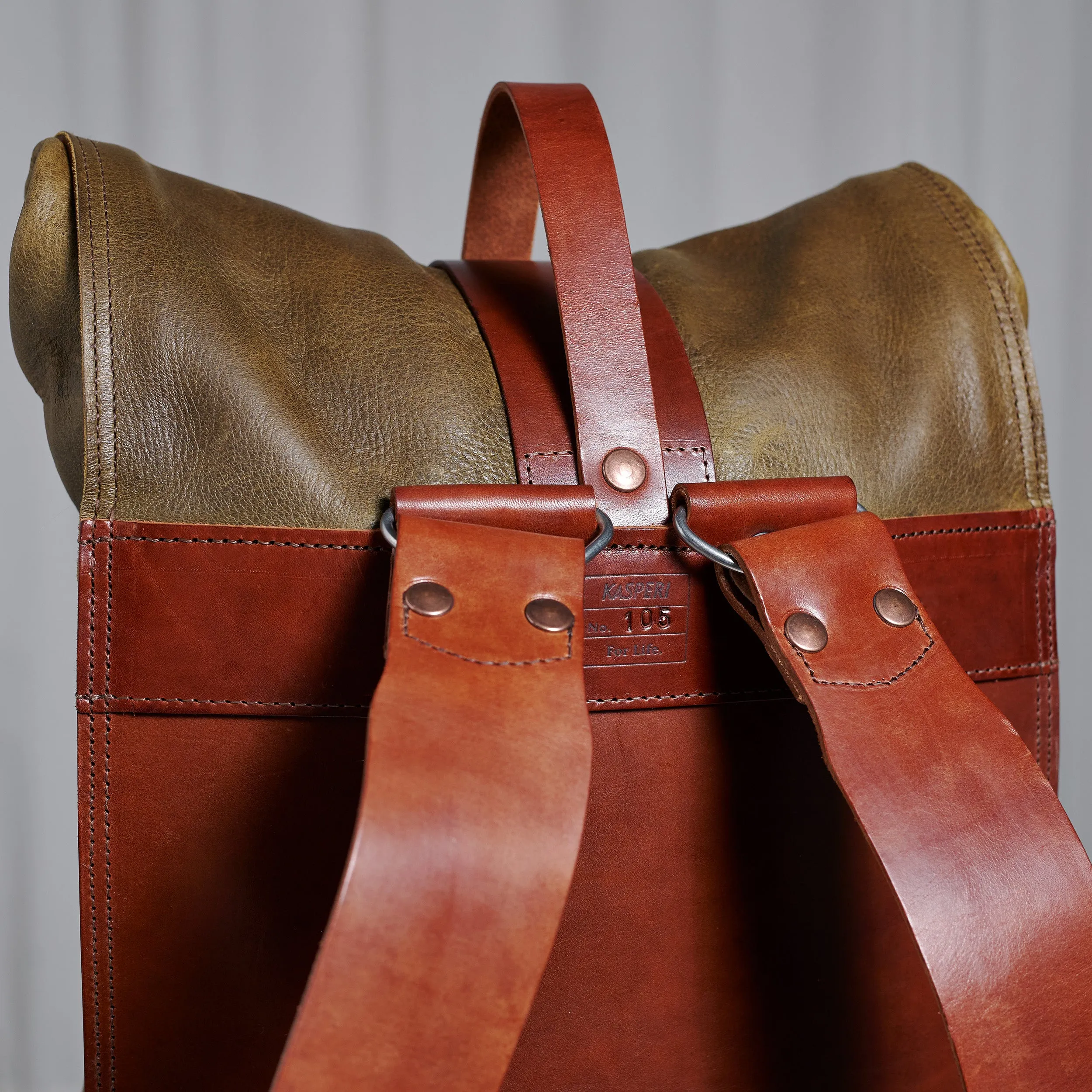 Specials S.03 - Moss Green White Tail Fold Top Backpack