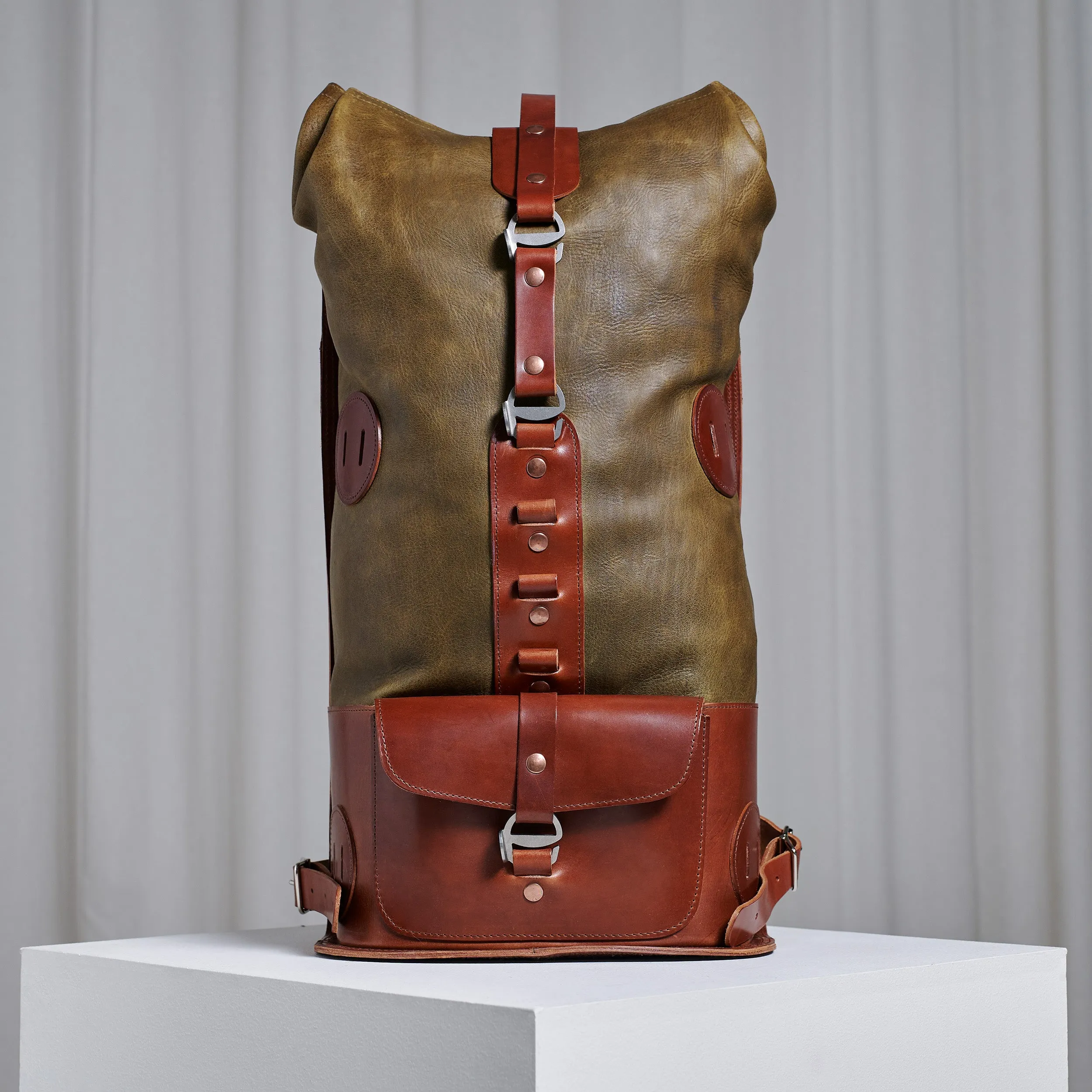 Specials S.03 - Moss Green White Tail Fold Top Backpack