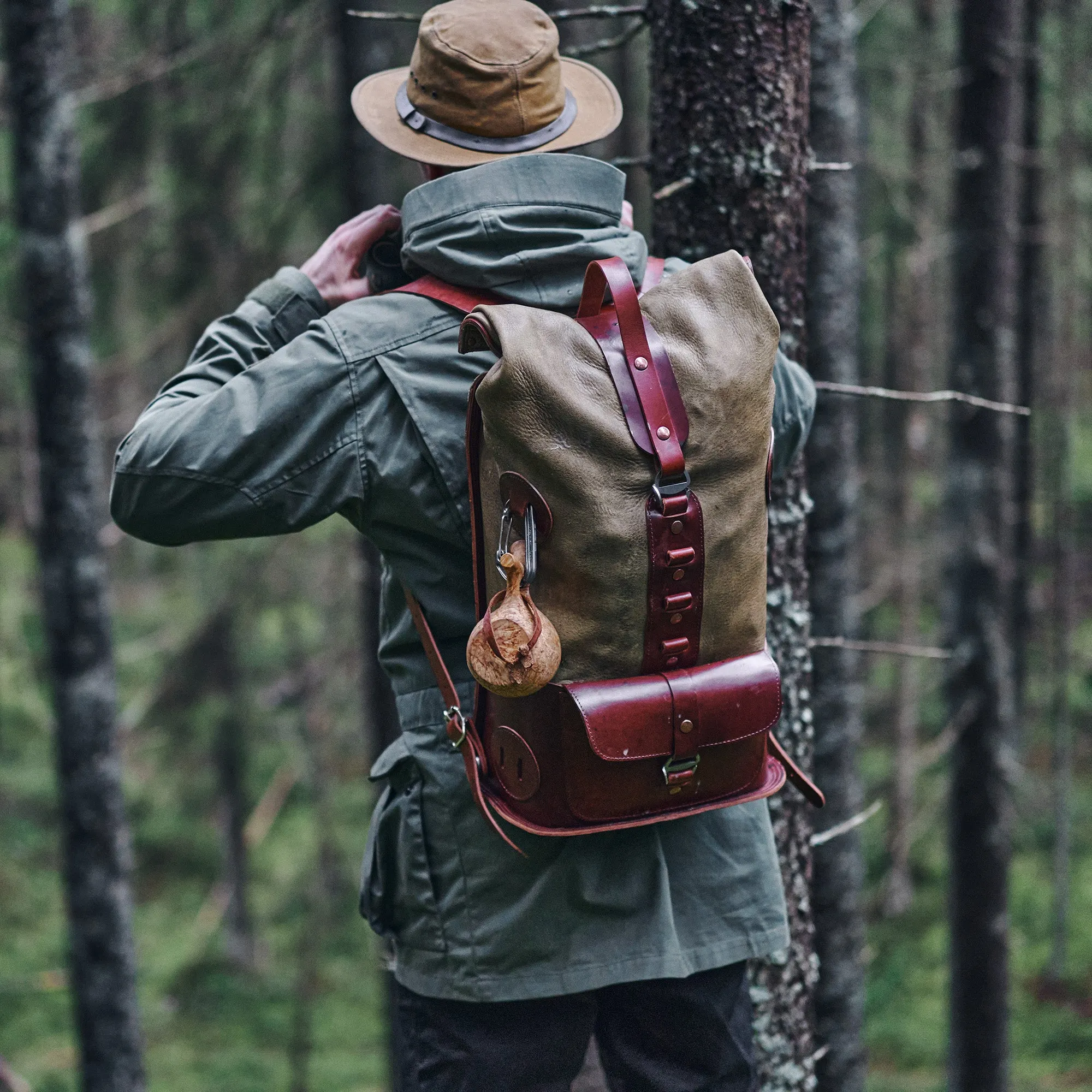 Specials S.03 - Moss Green White Tail Fold Top Backpack