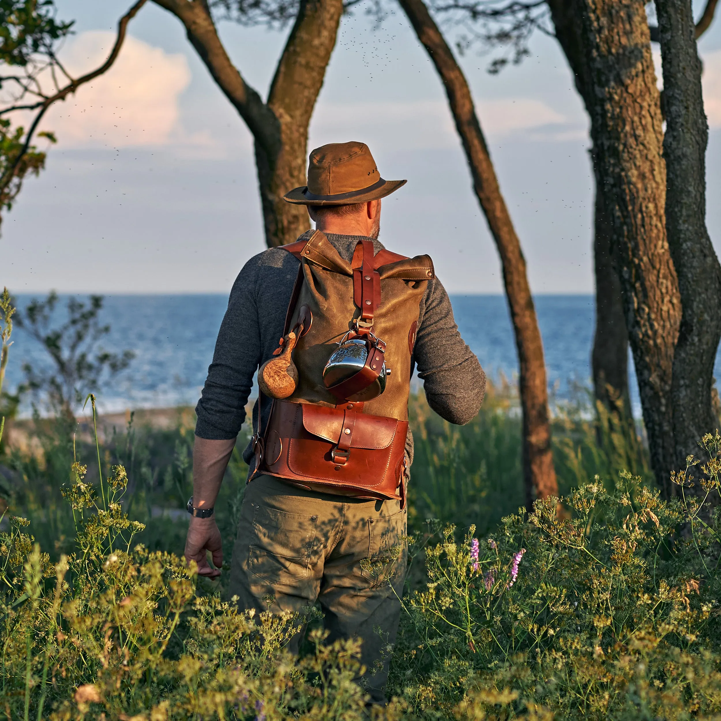 Specials S.03 - Moss Green White Tail Fold Top Backpack