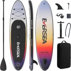 Stand-Up Paddle Boards, 10 ft Inflatable Paddle Board with SUP Accessories, Non-Slip Comfort EVA Deck, Dual PVC Layer, 33 in Extra Wide Stable Basic All-Around Paddleboard for Youth & Adults