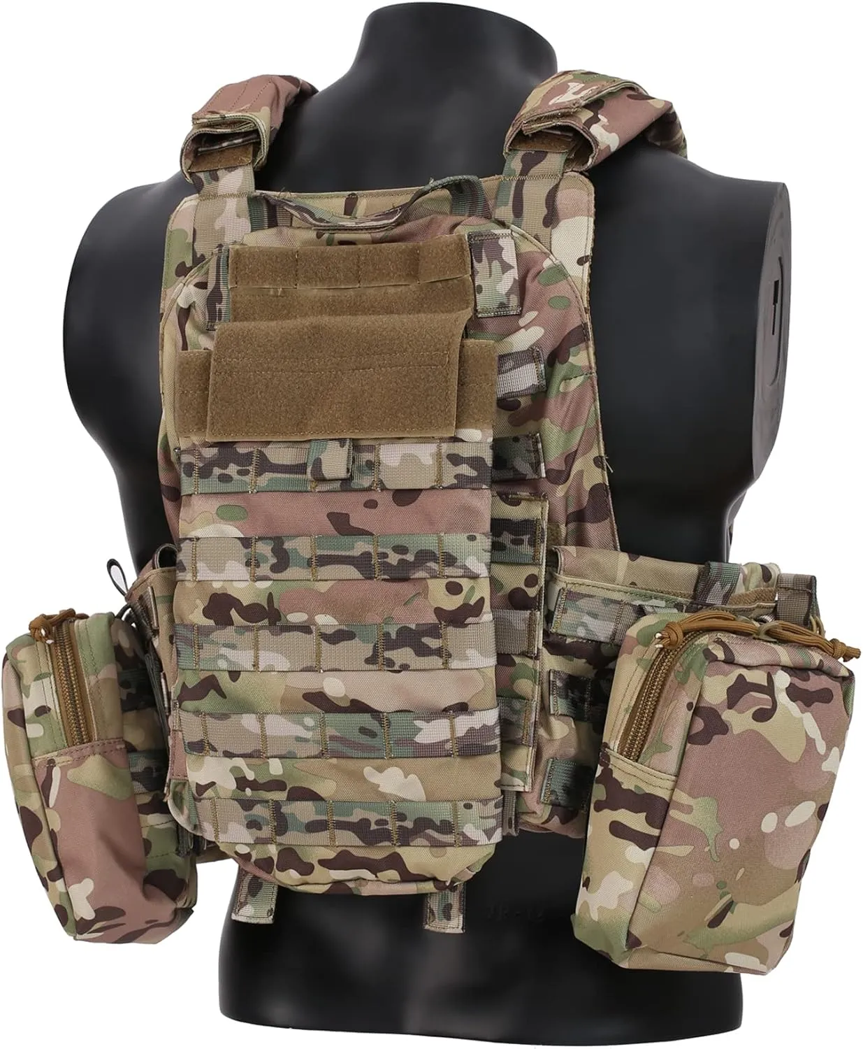 Tactical Vest Quick Release for Men Outdoor Molle Airsoft Vests Adjustable Breathable Weighted Gear for CS/Training