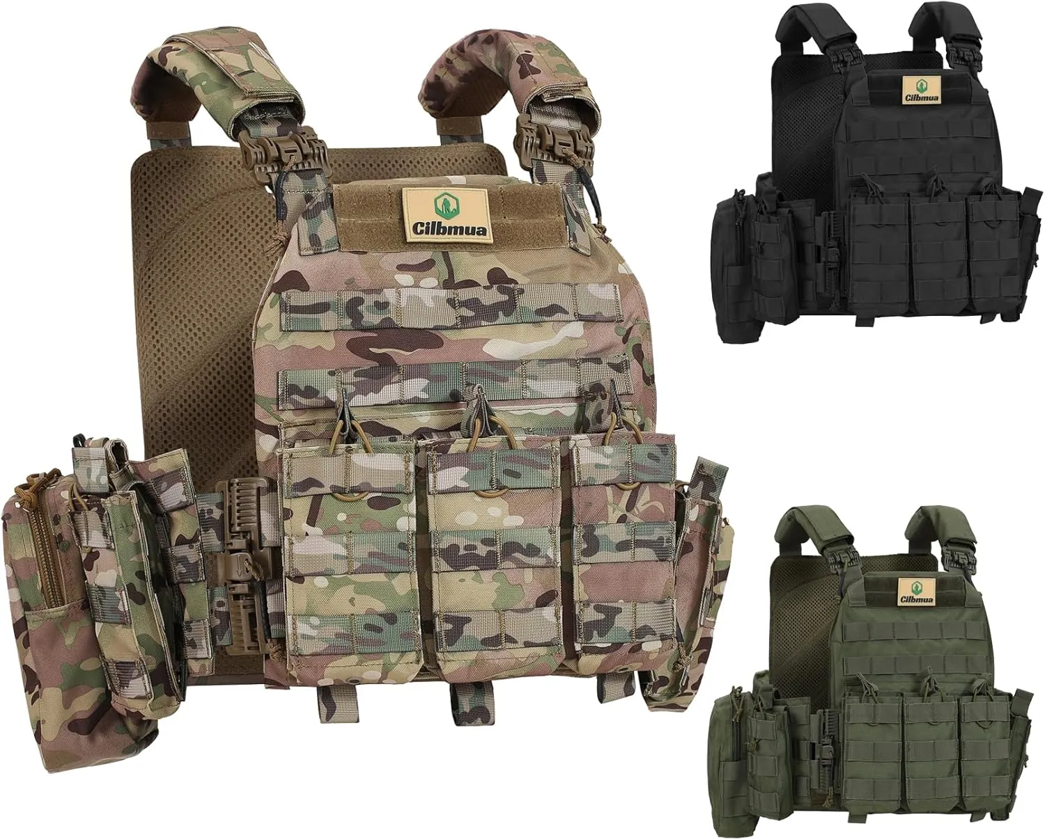 Tactical Vest Quick Release for Men Outdoor Molle Airsoft Vests Adjustable Breathable Weighted Gear for CS/Training